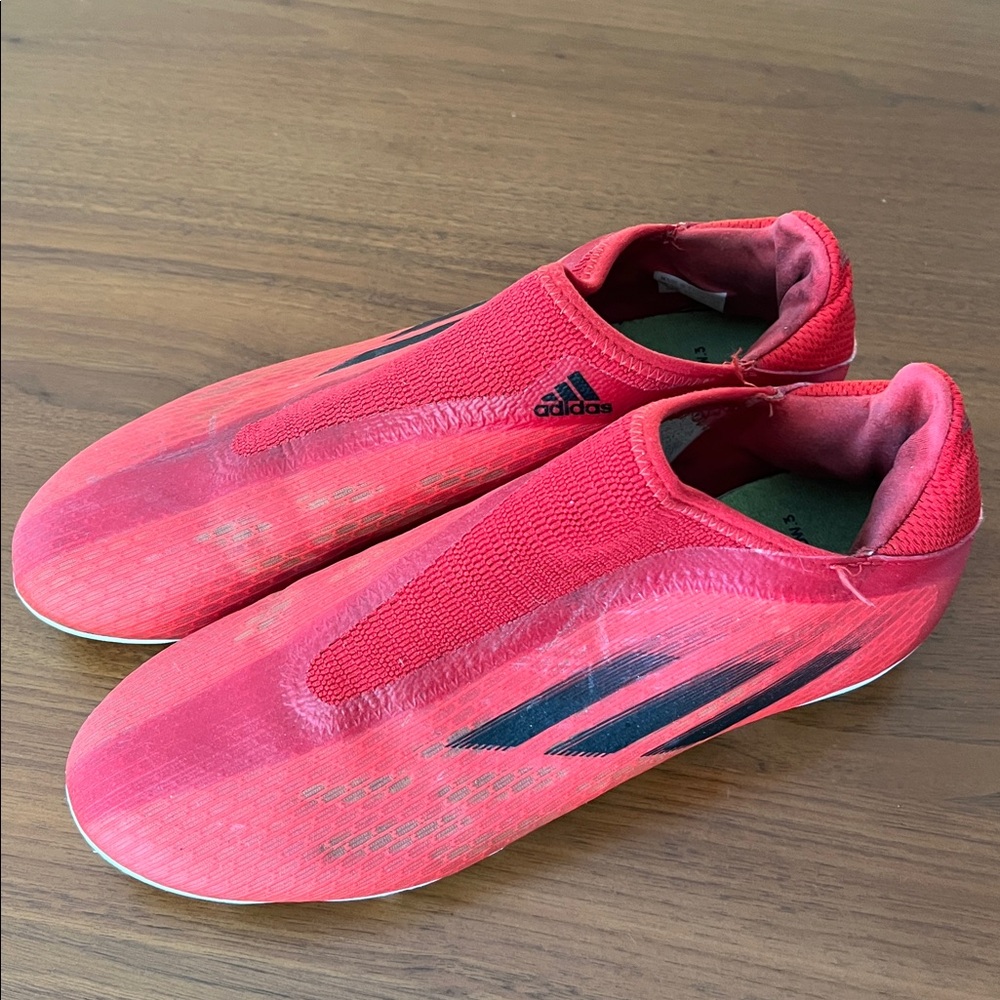 Adidas Red and Black Soccer Shoes